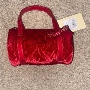 Cherokee Velvet With Patent Leather Bow Mini Bag